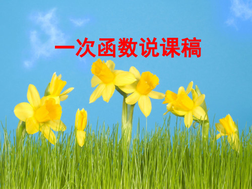 北师大版一次函数说课稿