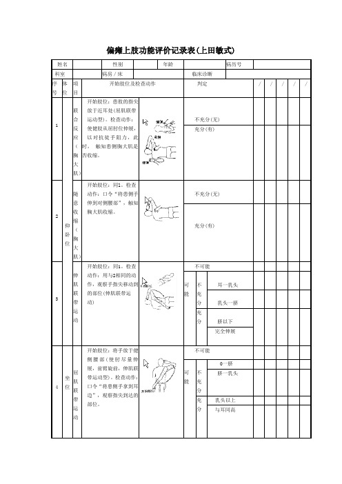 上田敏评定表