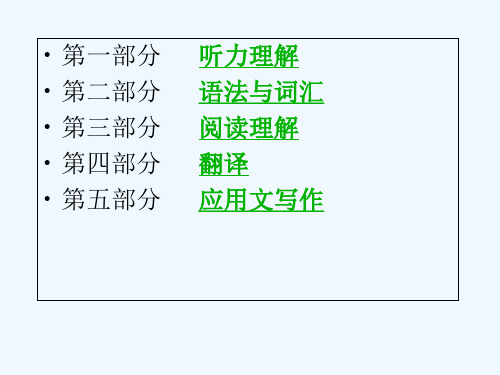 英语A级考试复习提要 PPT