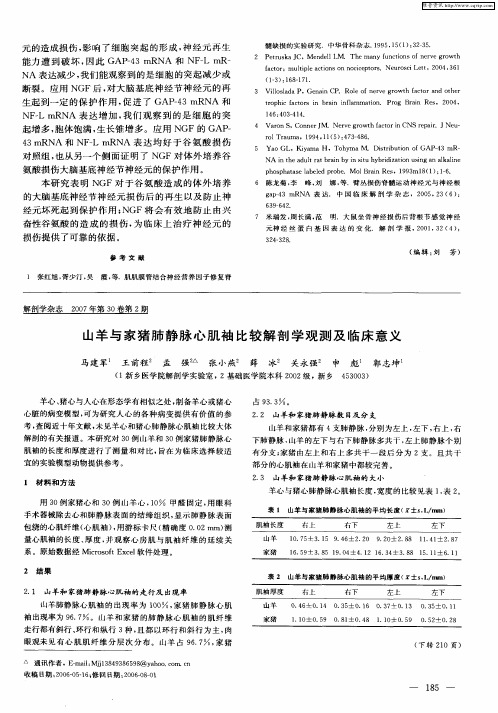 山羊与家猪肺静脉心肌袖比较解剖学观测及临床意义