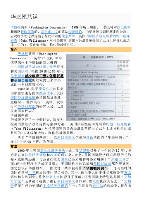 华盛顿共识