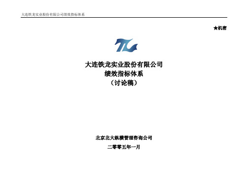 北大纵横—大连铁龙-报告11-绩效指标体系