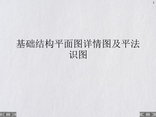 基础结构平面图详情图及平法识图课件