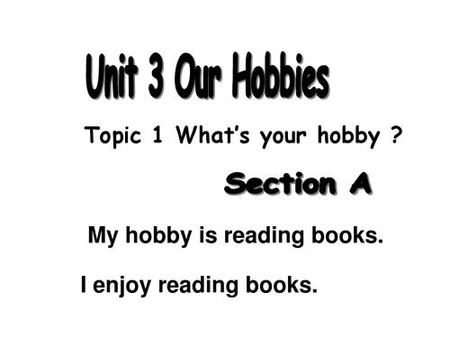 Unit 3 Topic 1 Section A
