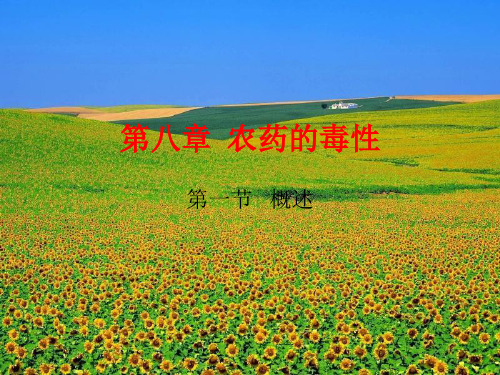八农药的毒性精品PPT课件