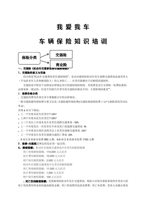 车辆保险知识培训