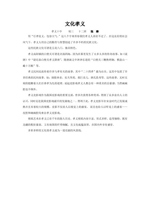 征文  12班