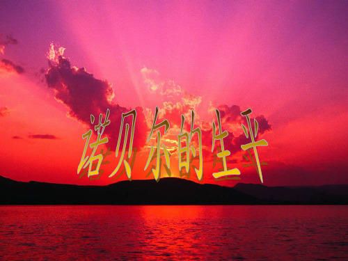 诺贝尔生平简介