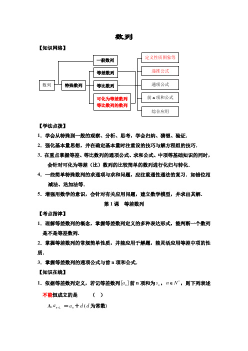第二章《数列》教案(苏教版必修5)