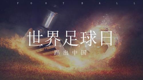 时尚简约世界足球日PPT模板