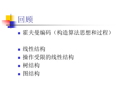 霍夫曼编码(构造算法思想和过程)