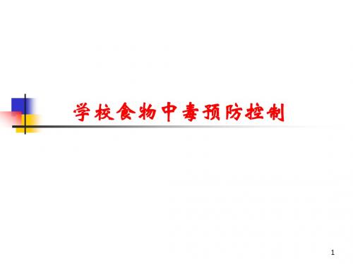 学校食物中毒预防培训ppt课件