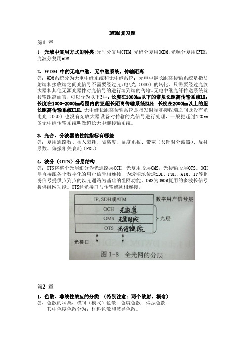 DWDM整理 最终版
