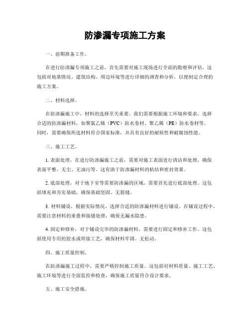 防渗漏专项施工方案