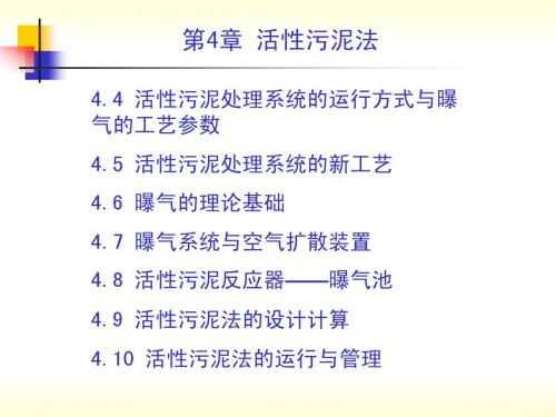 《排水工程》第4章 活性污泥法 第4-10节
