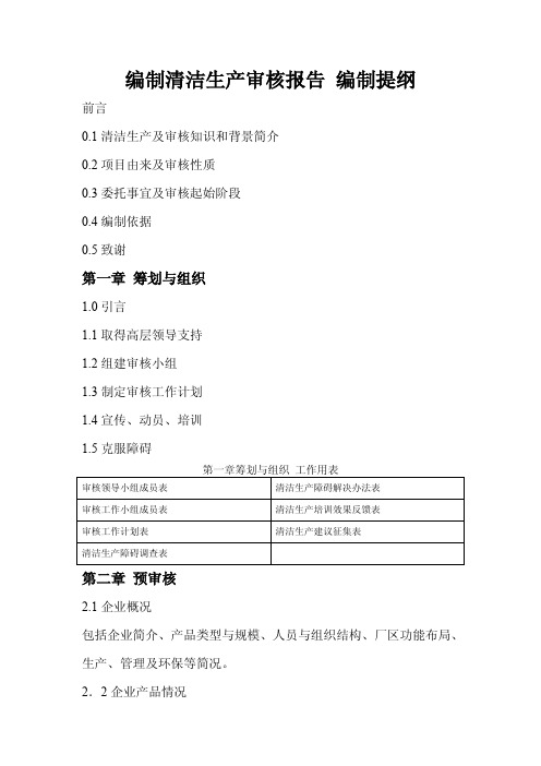 如何编制清洁生产审核报告9.14