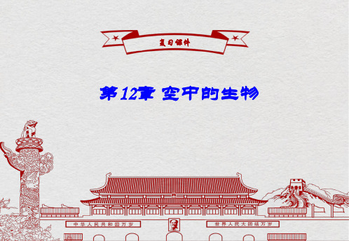 苏科版生物七年级下册课件：第12章 空中的生物 复习 课件