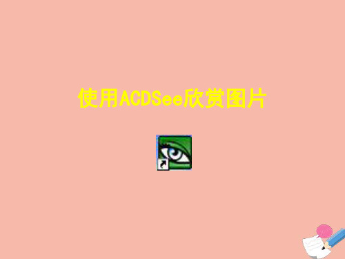 三年级信息技术下册第二单元文件管理第8课管理图像《使用ACDSee欣赏图片》课件新人教版