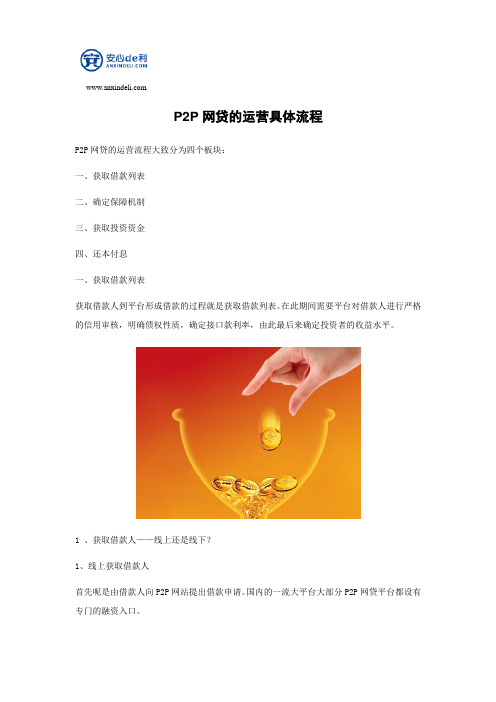 P2P网贷的运营流程