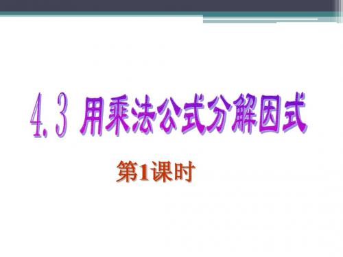 4.3用乘法公式分解因式 课件8(数学浙教版七年级下册)