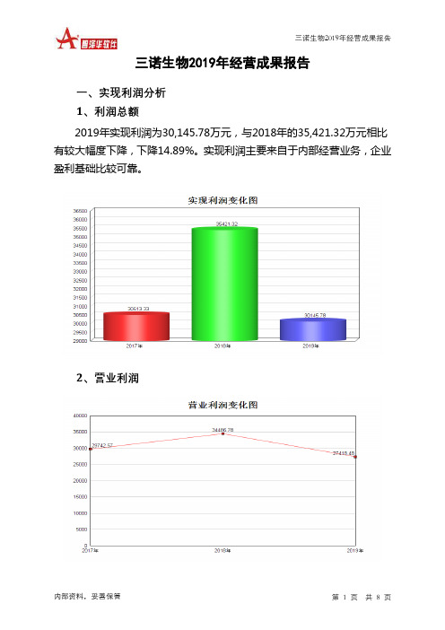 三诺生物2019年经营成果报告