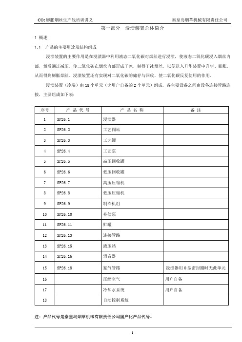 CO2膨胀烟丝生产线培训讲义