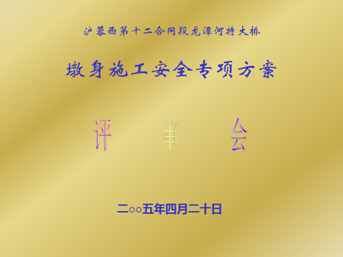 龙潭河特大桥主桥墩身施工安全专项方案