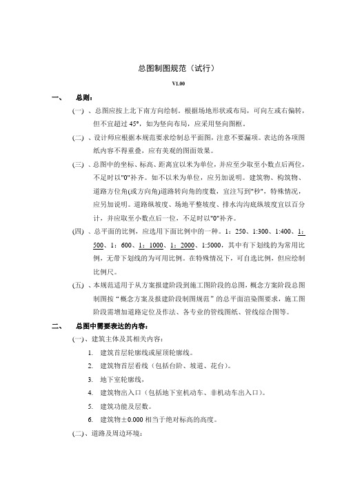 总平图制图规范