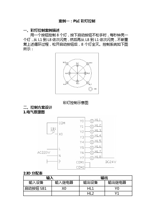 7.PLC彩灯控制实训案例