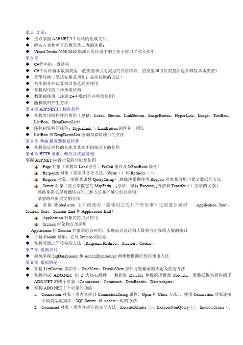 网络技术-数据库-HTTP开发-网络编程复习提纲-315
