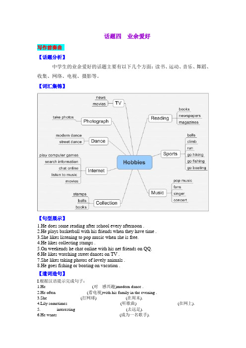 【秦潇新奇英语】英语写作话题四  业余爱好
