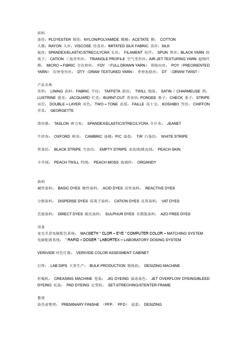 面料 英语 词汇大全.doc