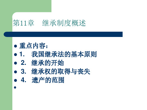 第11章继承法概述
