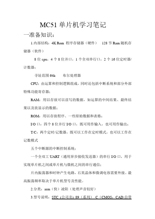 单片机学习笔记