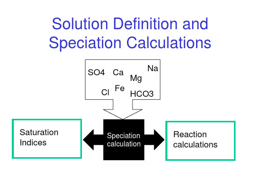 SolutionDefinitionandSpeciationCalculations