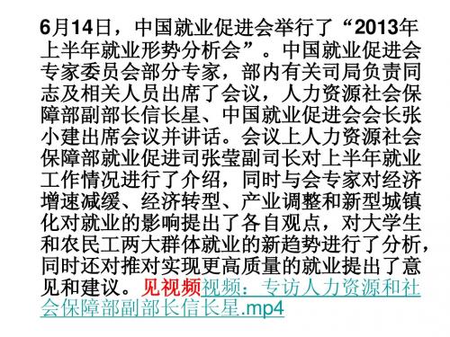 2013年中国就业形势如何？
