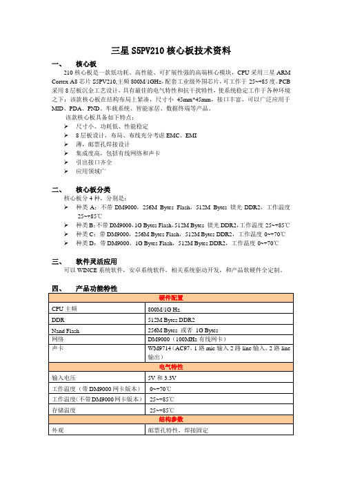 三星S5PV210核心板技术资料