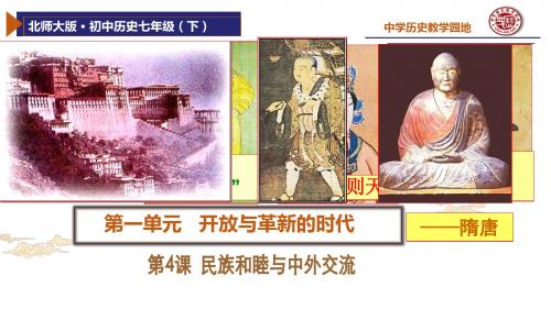初中历史七年级(下)第4课 民族和睦与中外交流(北师大版)(21张PPT)