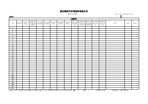 模具日点检表