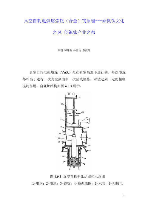 真空自耗电弧熔炼钛(合金)锭原理---乘钒钛文化之风 创钒钛产业之都