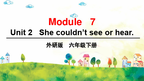 外研版小学英语 六年级下册 Module7 Unit 2 She couldn’t see or hear. 教学课件PPT