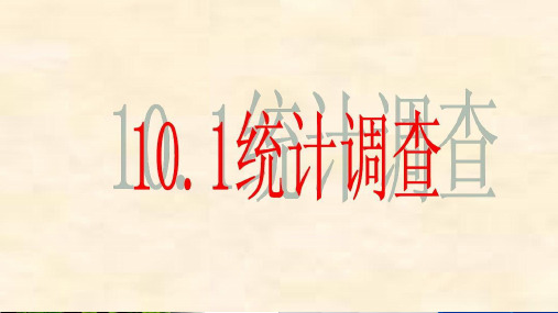 《统计调查》优秀ppt人教版1