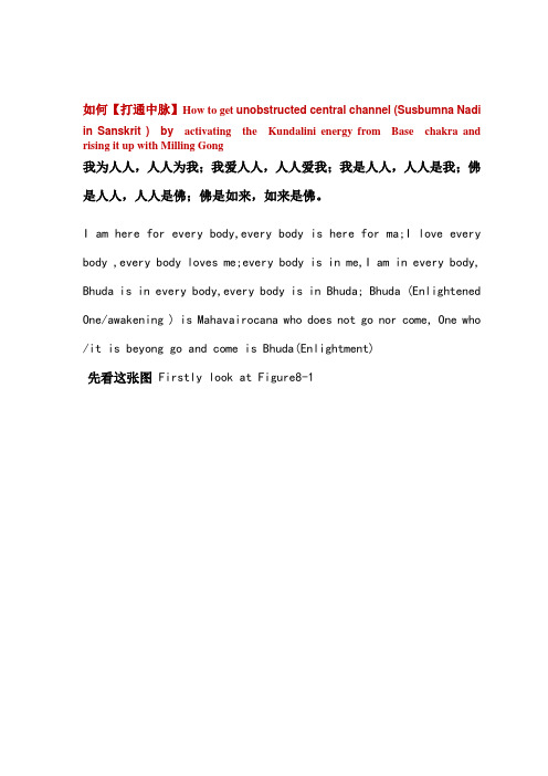 谷老师教授打通中脉和小周天的中英文学习资料
