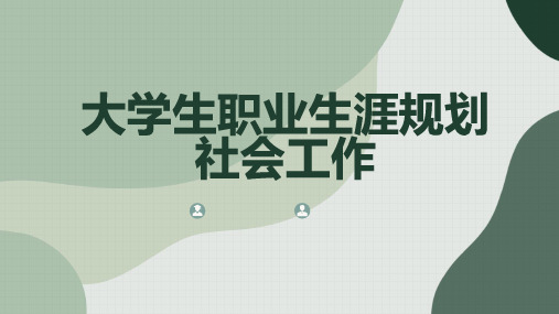 大学生职业生涯规划社会工作