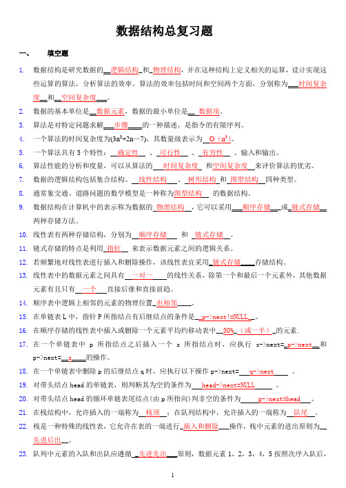 数据结构总复习题(da-an)