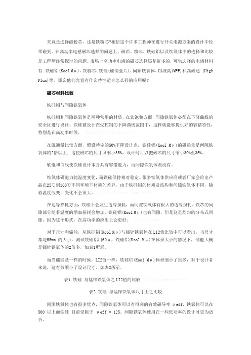 铁硅铝磁芯优势 