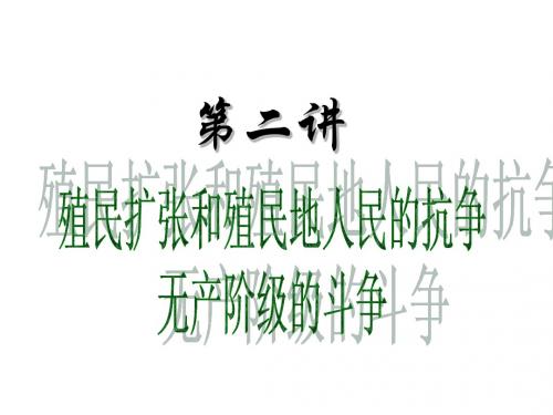 2011年中考历史总复习：第二讲《殖民扩张和殖民地人民的战争 无产阶级的战斗》(世界近代史)