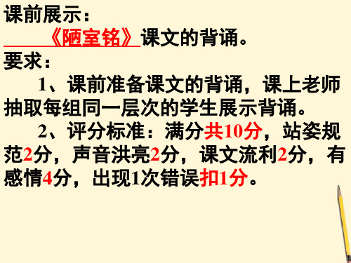 陋室铭上课用