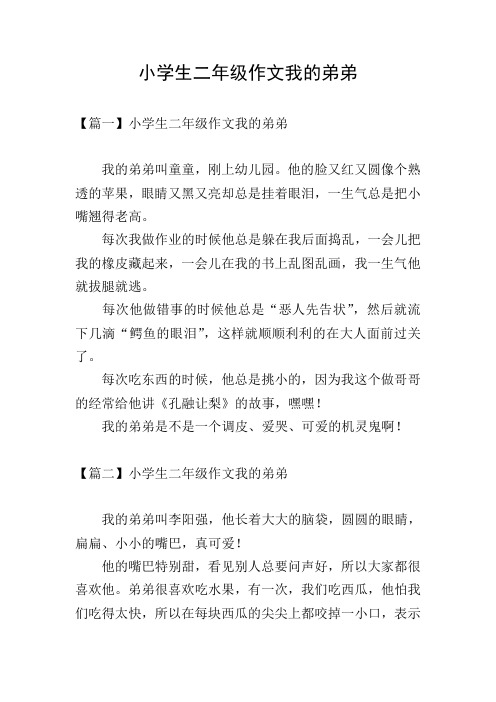 小学生二年级作文我的弟弟