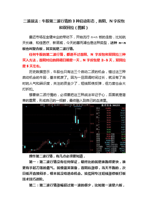 二波战法：牛股第二波行情的3种启动形态，首阴、N字反包和双回拉（图解）